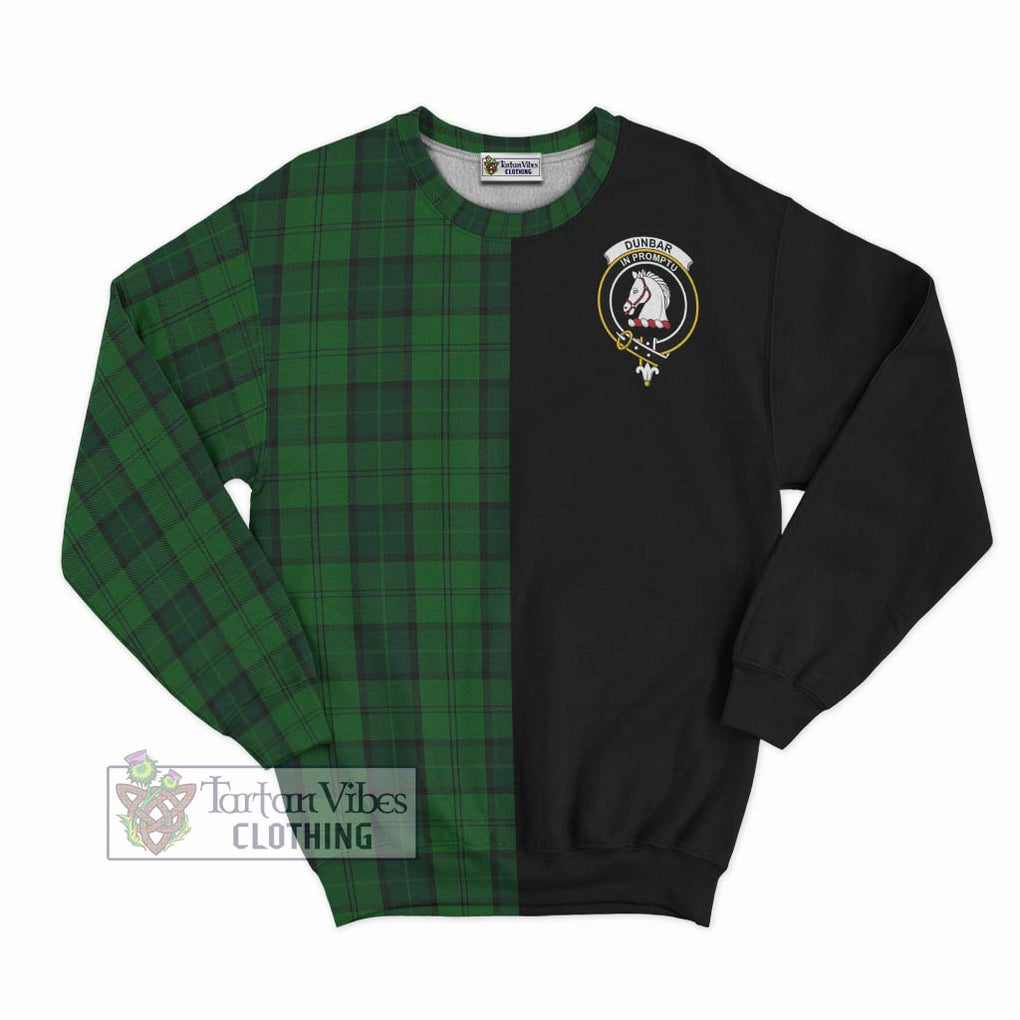 Dunbar Hunting Tartan Sweatshirt with Family Crest and Half Of Me Style - Tartanvibesclothing Shop