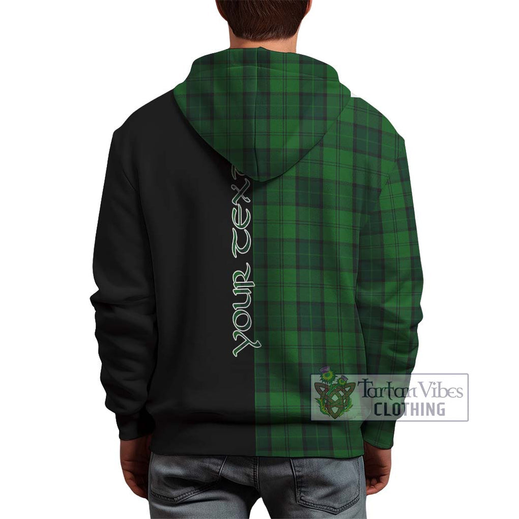 Dunbar Hunting Tartan Hoodie with Family Crest and Half Of Me Style - Tartanvibesclothing Shop