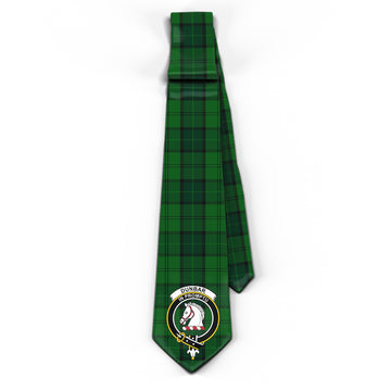 Dunbar Hunting Tartan Classic Necktie with Family Crest