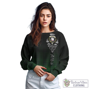 Dunbar Hunting Tartan Sweatshirt Featuring Alba Gu Brath Family Crest Celtic Inspired