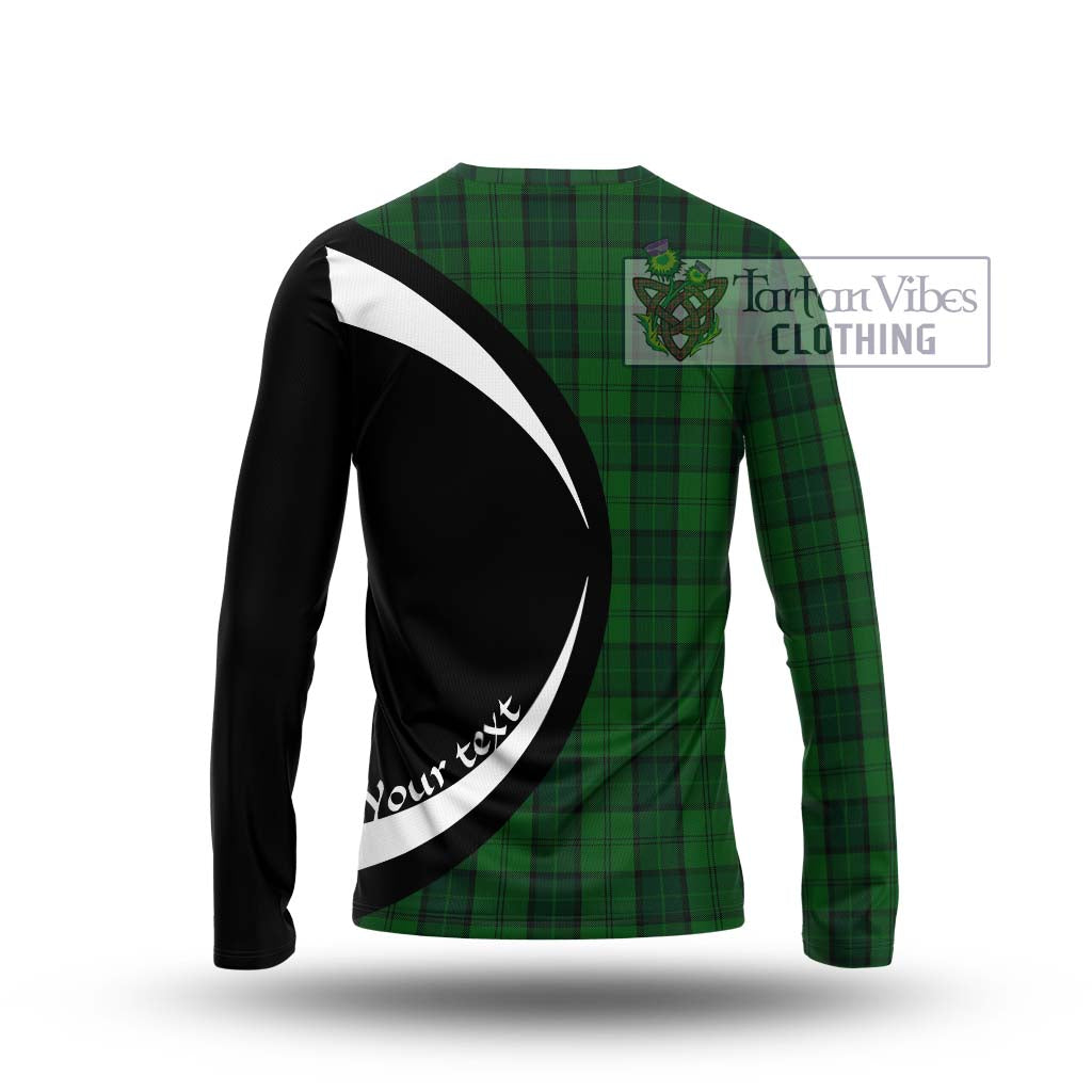 Dunbar Hunting Tartan Long Sleeve T-Shirt with Family Crest Circle Style - Tartan Vibes Clothing