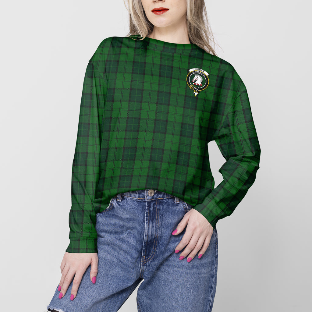 Dunbar Hunting Tartan Sweatshirt with Family Crest - Tartan Vibes Clothing