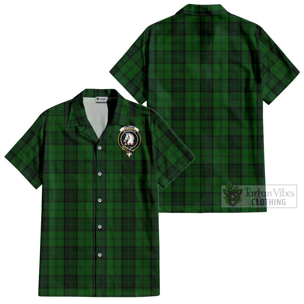 Dunbar Hunting Tartan Cotton Hawaiian Shirt with Family Crest Kid - Tartan Vibes Clothing