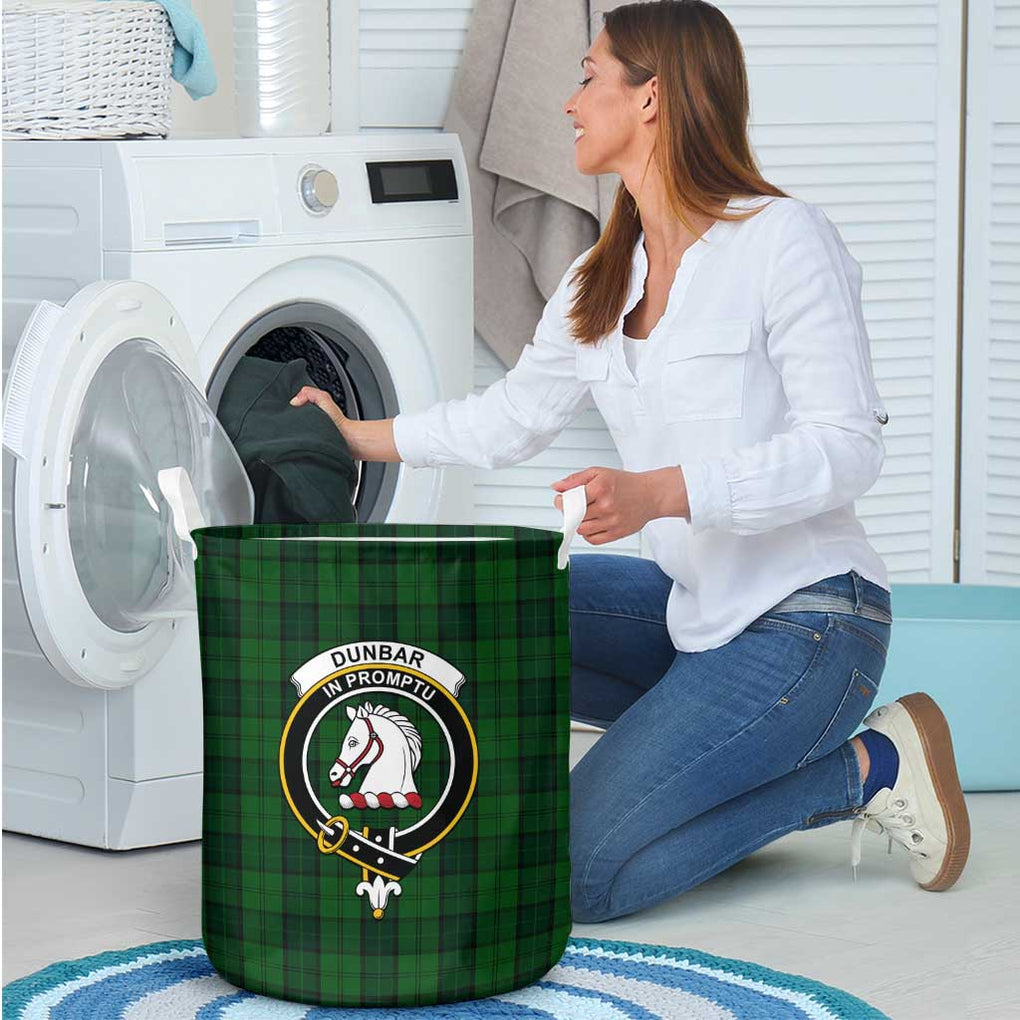 Dunbar Hunting Tartan Laundry Basket with Family Crest - Tartanvibesclothing Shop