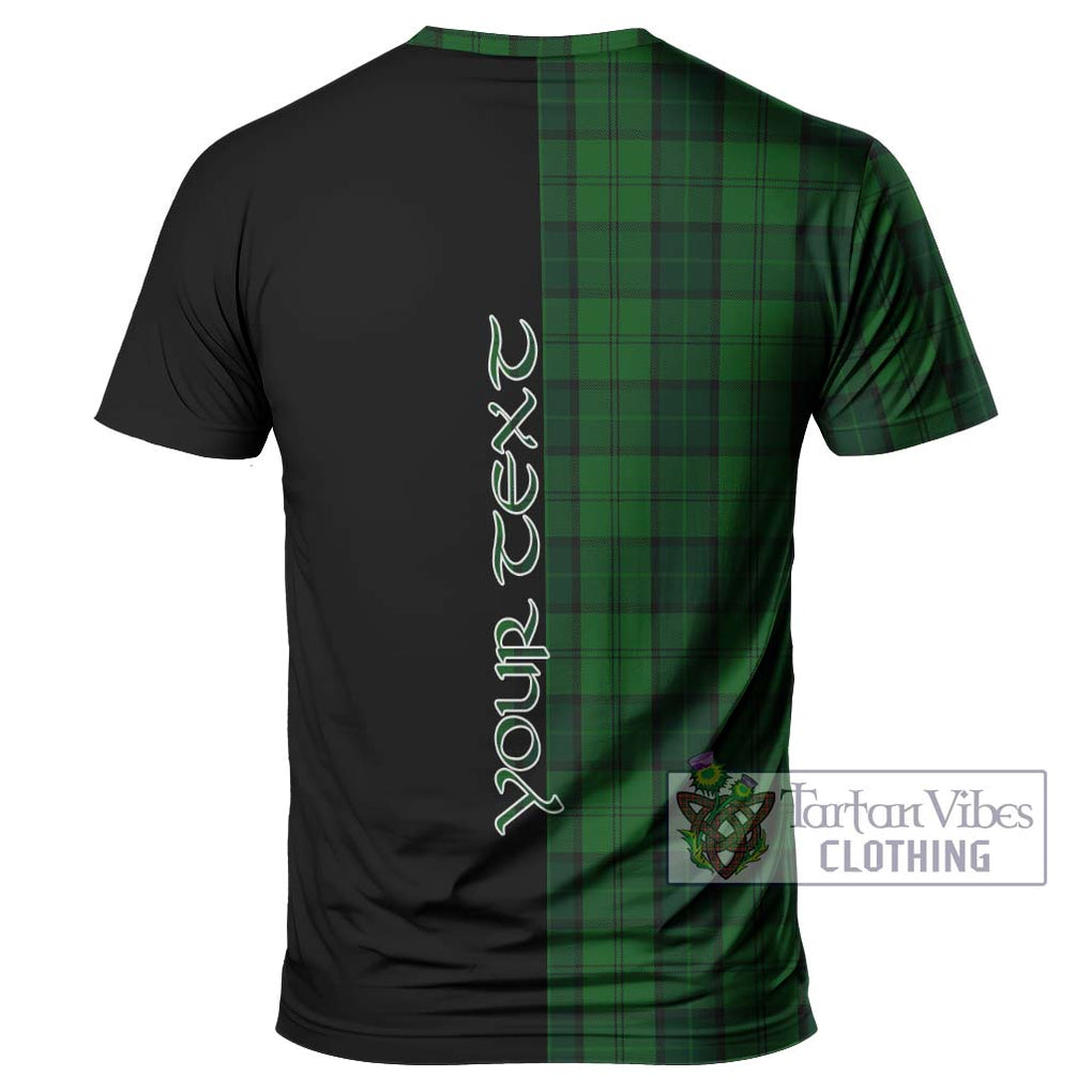 Dunbar Hunting Tartan T-Shirt with Family Crest and Half Of Me Style - Tartanvibesclothing Shop