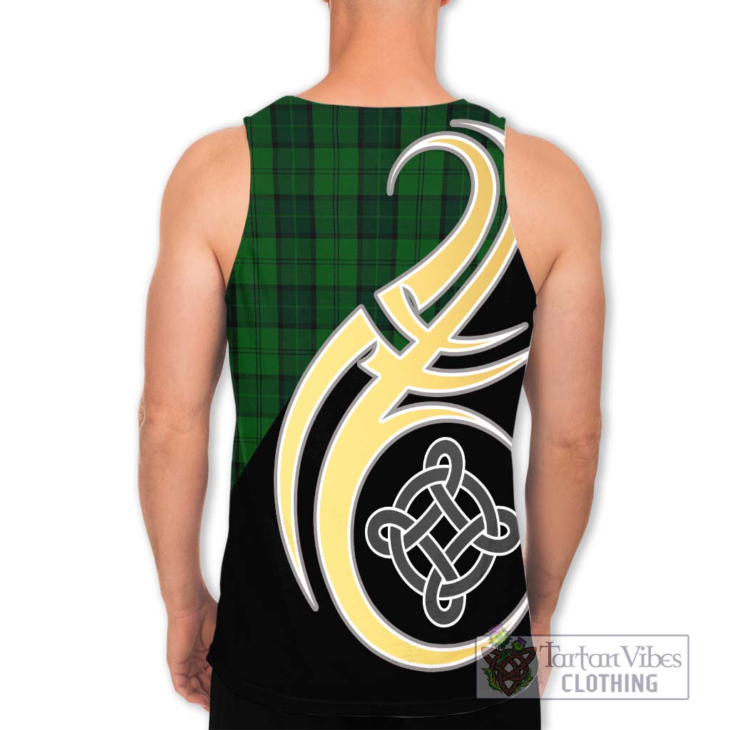 Dunbar Hunting Tartan Men's Tank Top with Family Crest and Celtic Symbol Style - Tartan Vibes Clothing