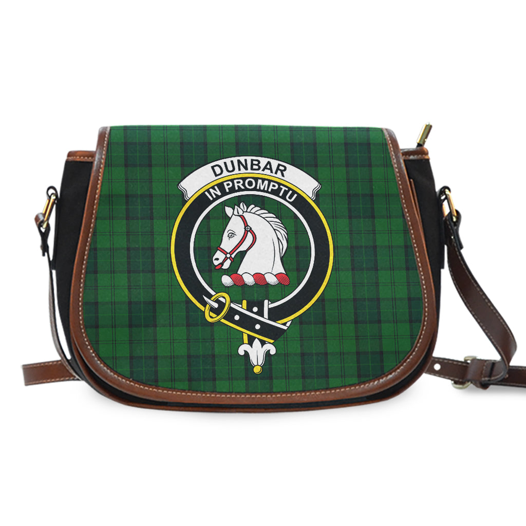 Dunbar Hunting Tartan Saddle Bag with Family Crest - Tartan Vibes Clothing