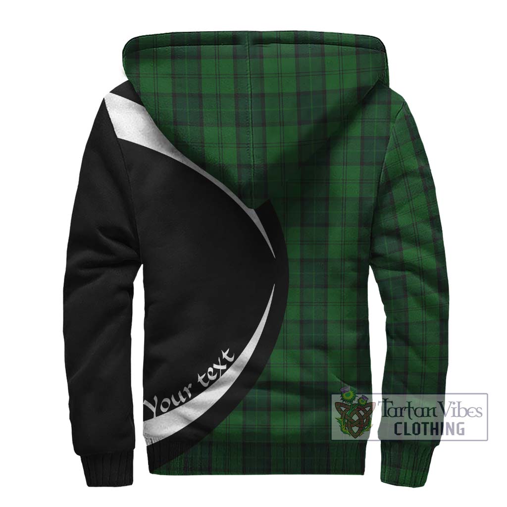 Dunbar Hunting Tartan Sherpa Hoodie with Family Crest Circle Style - Tartan Vibes Clothing