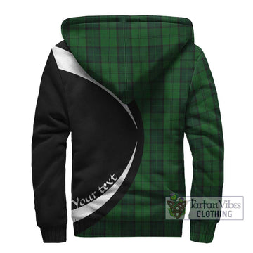 Dunbar Hunting Tartan Sherpa Hoodie with Family Crest Circle Style