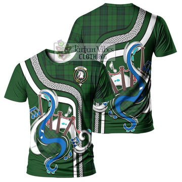 Dunbar Hunting Tartan T-Shirt with Epic Bagpipe Style