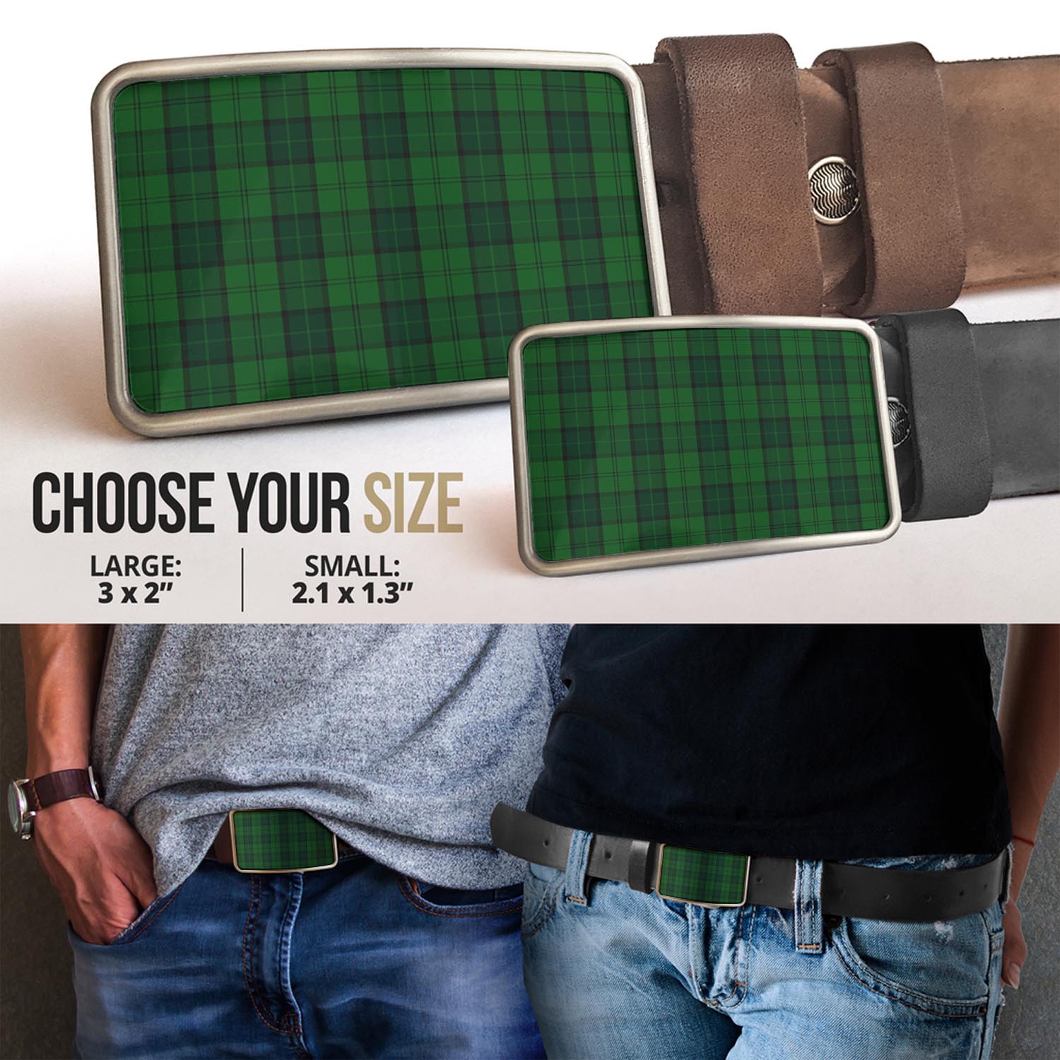 Dunbar Hunting Tartan Belt Buckles - Tartan Vibes Clothing