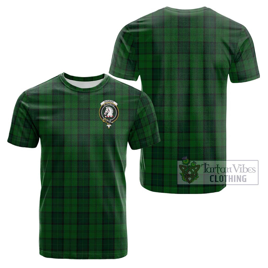 Dunbar Hunting Tartan Cotton T-Shirt with Family Crest Kid's Shirt - Tartanvibesclothing Shop