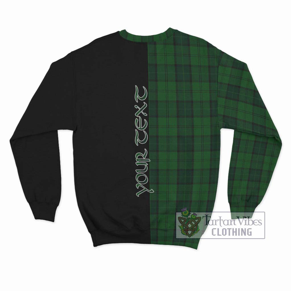 Dunbar Hunting Tartan Sweatshirt with Family Crest and Half Of Me Style - Tartanvibesclothing Shop