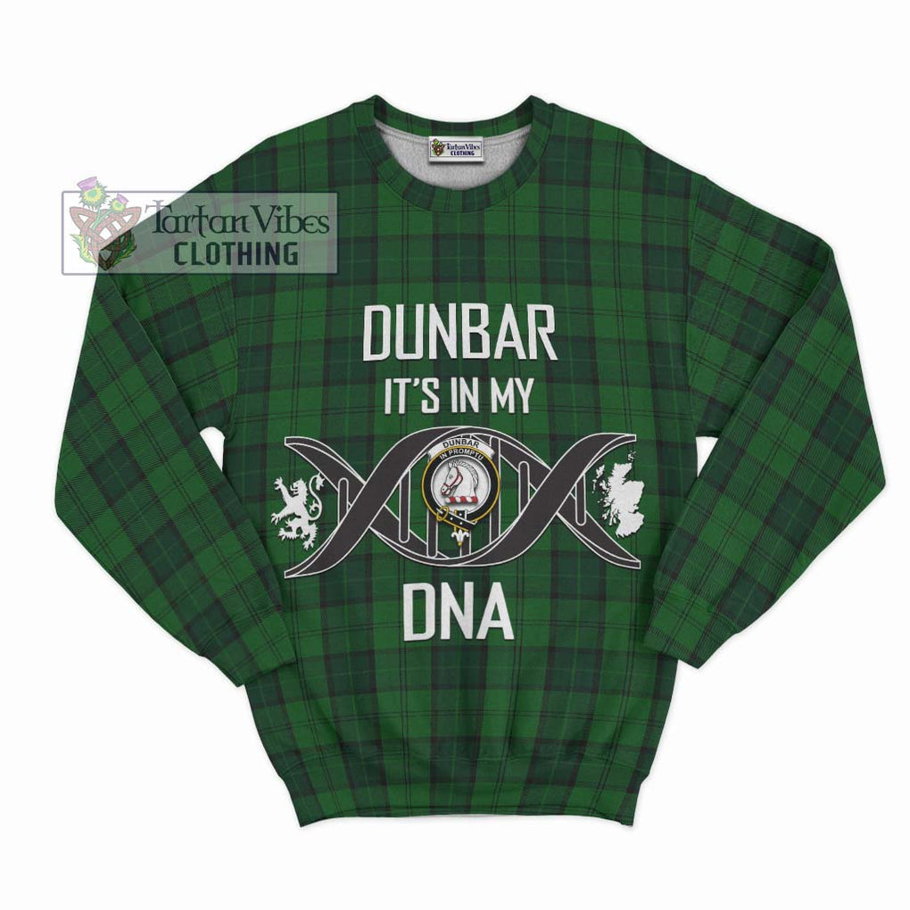 Dunbar Hunting Tartan Sweatshirt with Family Crest DNA In Me Style - Tartanvibesclothing Shop