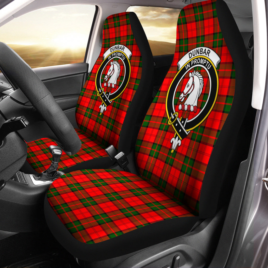 Dunbar Modern Tartan Car Seat Cover with Family Crest One Size - Tartanvibesclothing