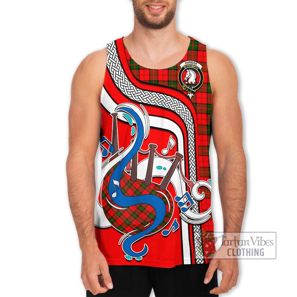 Dunbar Modern Tartan Men's Tank Top with Epic Bagpipe Style Men - Tartanvibesclothing Shop