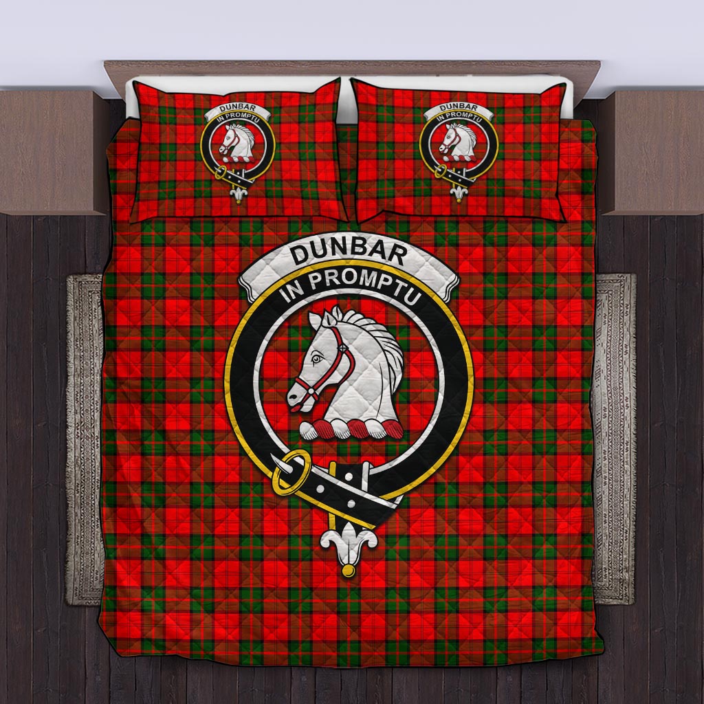 Dunbar Modern Tartan Quilt Bed Set with Family Crest Twin - Tartanvibesclothing