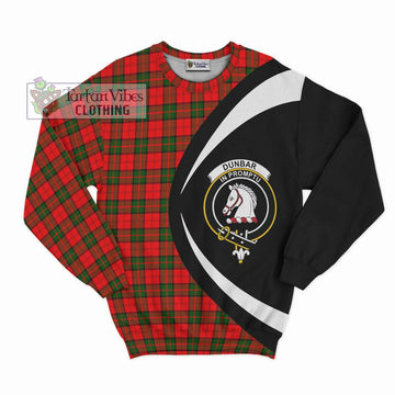 Dunbar Modern Tartan Sweatshirt with Family Crest Circle Style