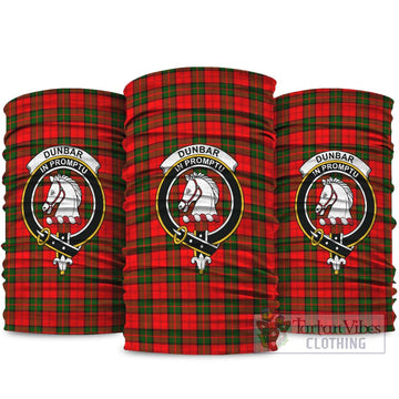 Dunbar Modern Tartan Neck Gaiters, Tartan Bandanas, Tartan Head Band with Family Crest