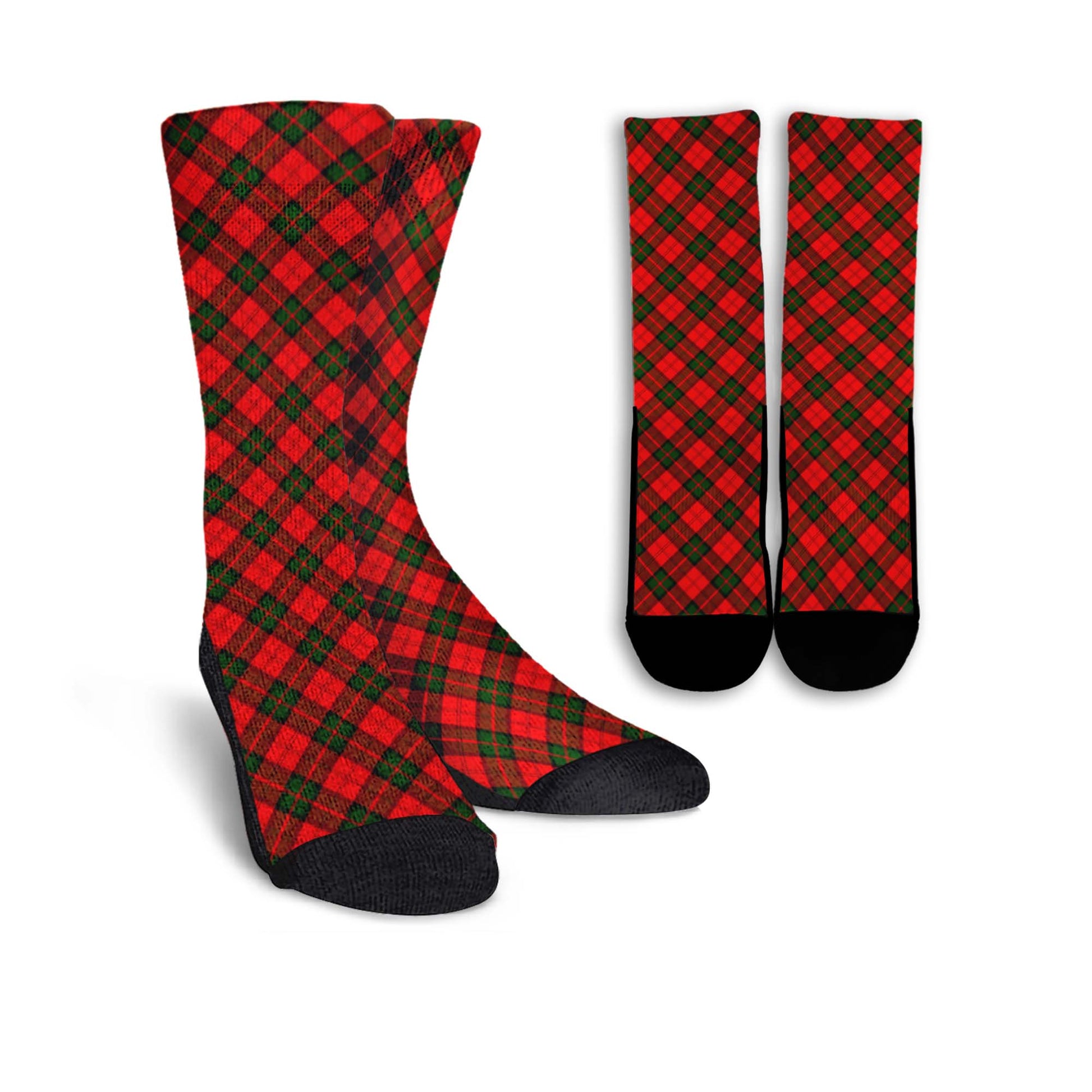 Dunbar Modern Tartan Crew Socks Cross Tartan Style - Tartanvibesclothing