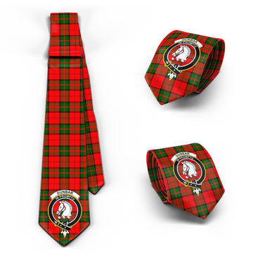 Dunbar Modern Tartan Classic Necktie with Family Crest
