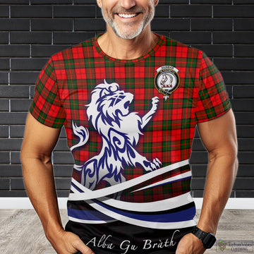 Dunbar Modern Tartan T-Shirt with Alba Gu Brath Regal Lion Emblem