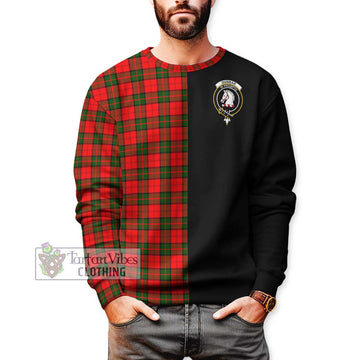 Dunbar Modern Tartan Sweatshirt with Family Crest and Half Of Me Style