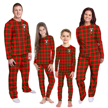Dunbar Modern Tartan Pajamas Family Set with Family Crest
