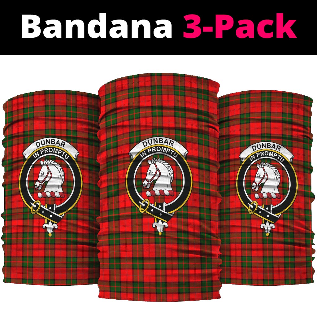 Dunbar Modern Tartan Neck Gaiters, Tartan Bandanas, Tartan Head Band with Family Crest One Size - Tartanvibesclothing
