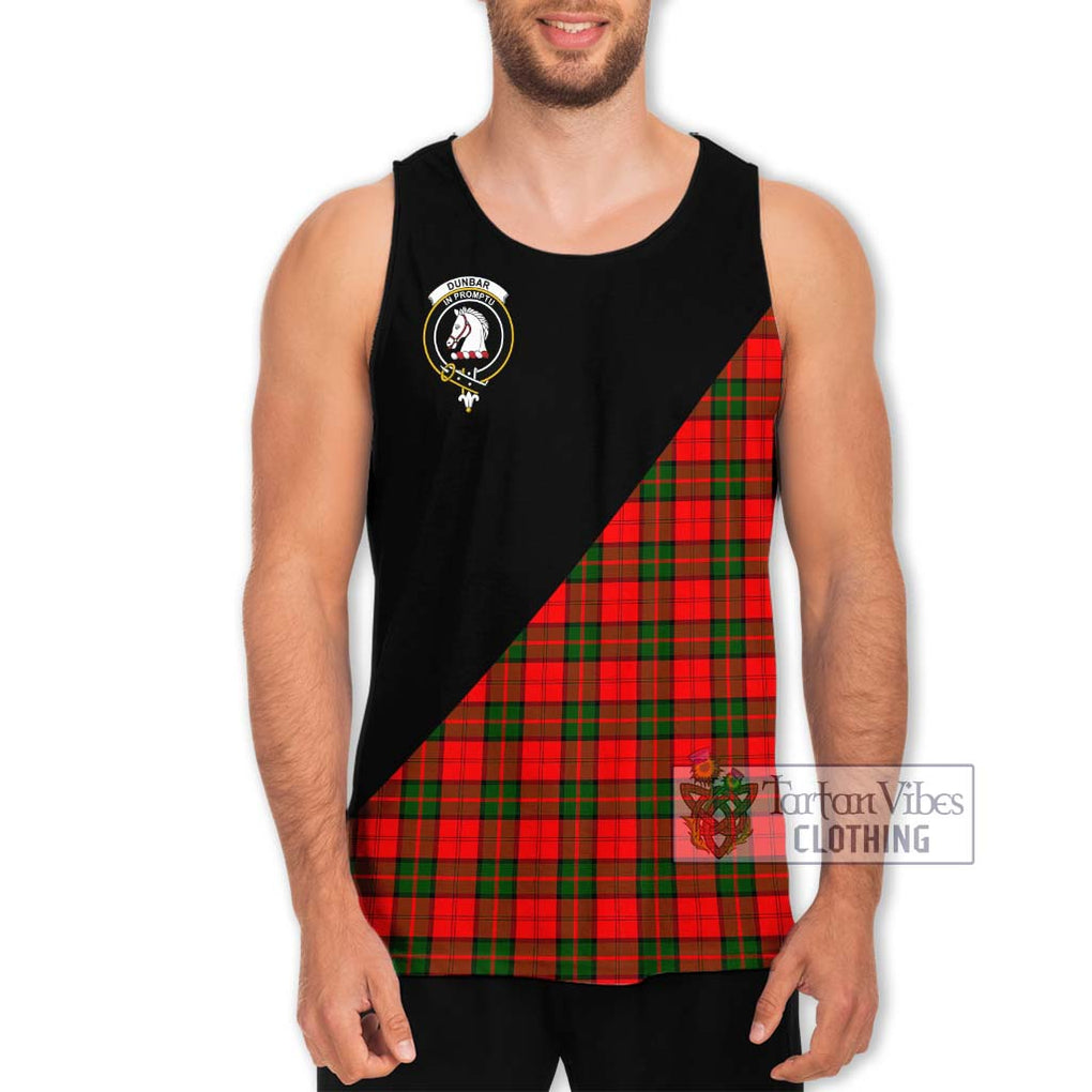 Dunbar Modern Tartan Men's Tank Top with Family Crest and Military Logo Style Men - Tartanvibesclothing Shop