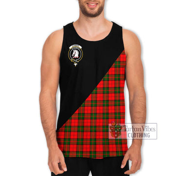 Dunbar Modern Tartan Men's Tank Top with Family Crest and Military Logo Style