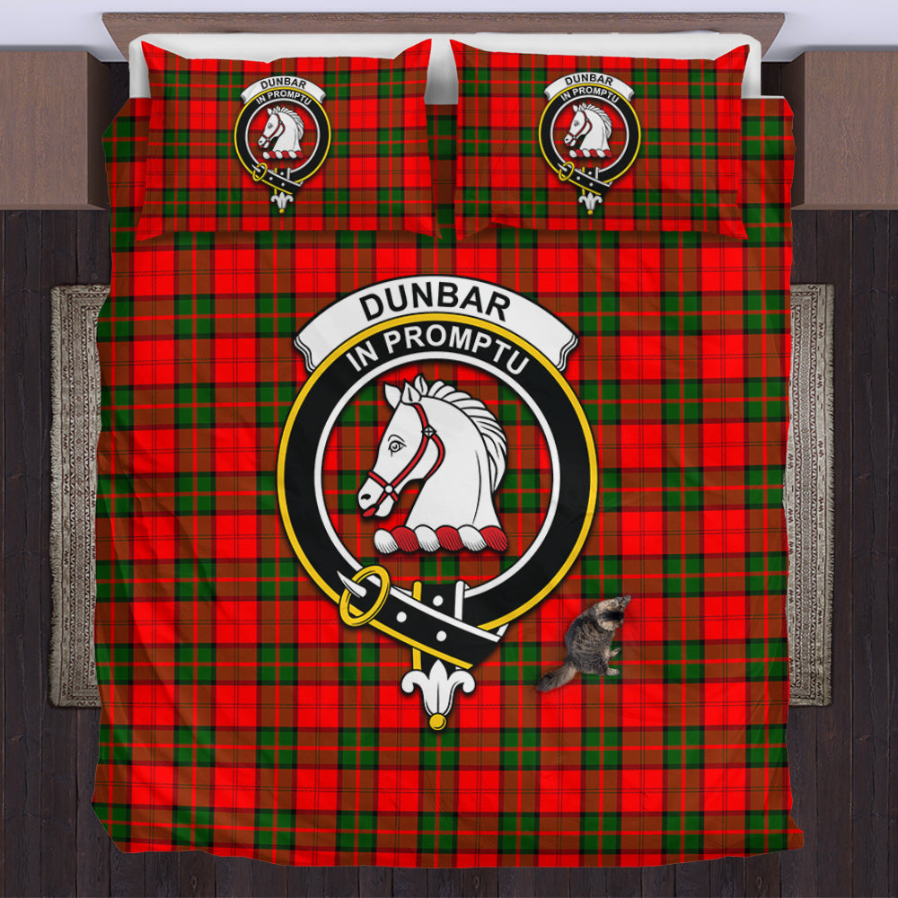 Dunbar Modern Tartan Bedding Set with Family Crest US Bedding Set - Tartan Vibes Clothing