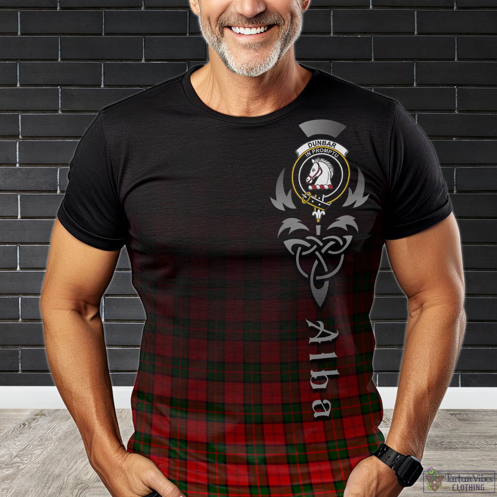 Tartan Vibes Clothing Dunbar Modern Tartan T-Shirt Featuring Alba Gu Brath Family Crest Celtic Inspired