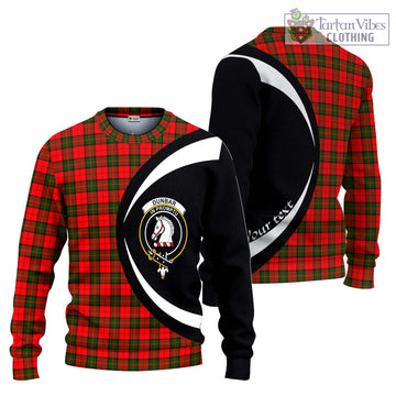 Dunbar Modern Tartan Ugly Sweater with Family Crest Circle Style