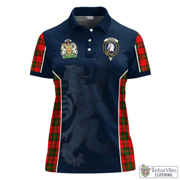 Dunbar Modern Tartan Women's Polo Shirt with Family Crest and Lion Rampant Vibes Sport Style