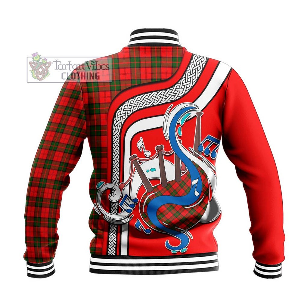 Tartan Vibes Clothing Dunbar Modern Tartan Baseball Jacket with Epic Bagpipe Style