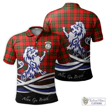 Dunbar Modern Tartan Polo Shirt with Alba Gu Brath Regal Lion Emblem