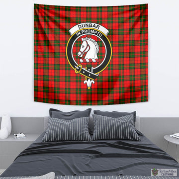Dunbar Modern Tartan Tapestry Wall Hanging and Home Decor for Room with Family Crest