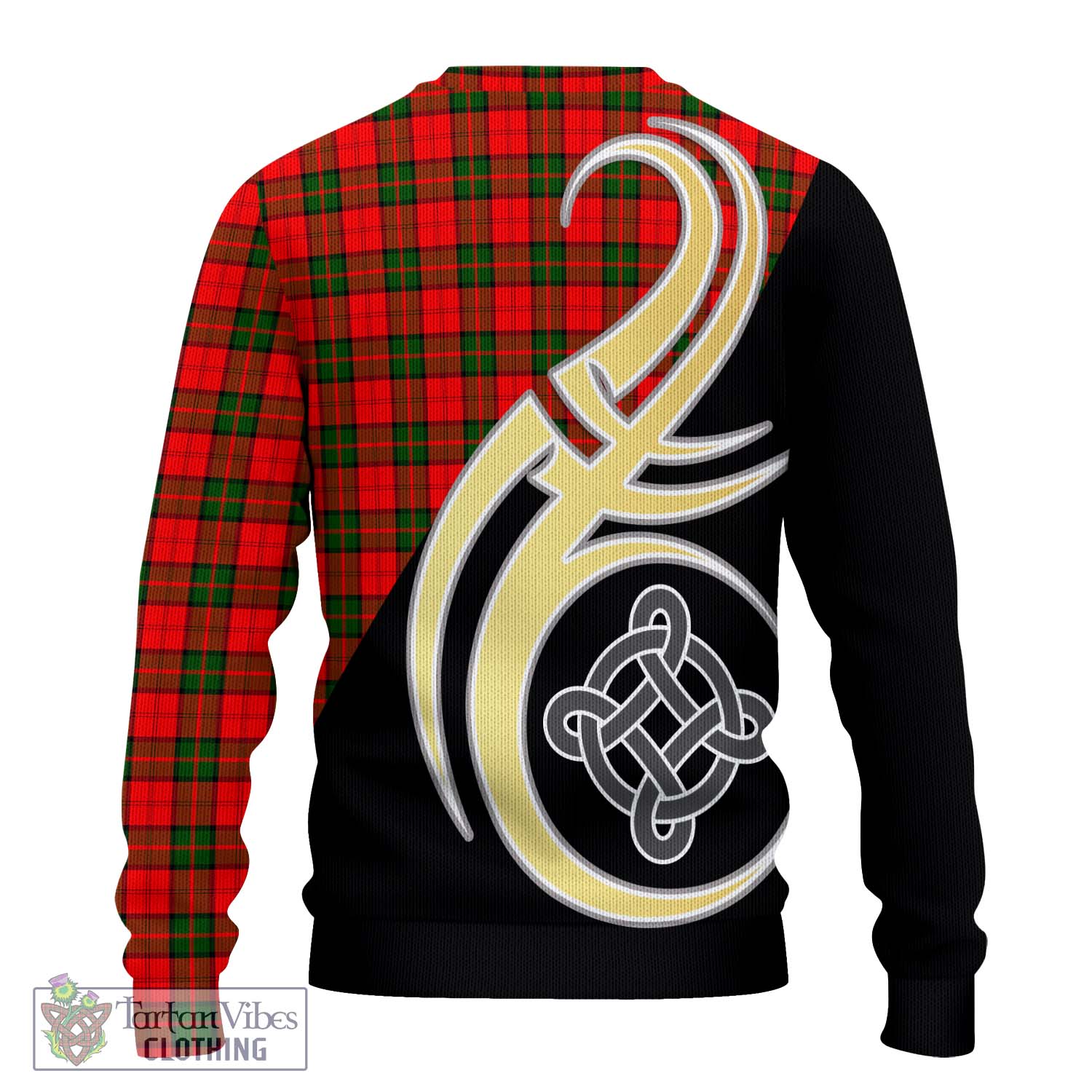 Dunbar Modern Tartan Knitted Sweater with Family Crest and Celtic Symbol Style - Tartan Vibes Clothing