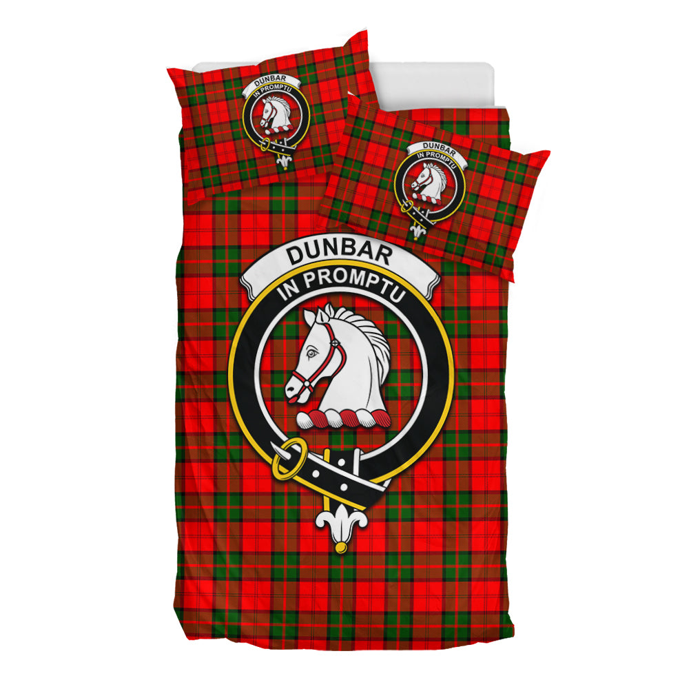 Dunbar Modern Tartan Bedding Set with Family Crest - Tartan Vibes Clothing