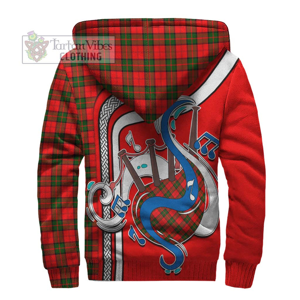 Dunbar Modern Tartan Sherpa Hoodie with Epic Bagpipe Style - Tartanvibesclothing Shop