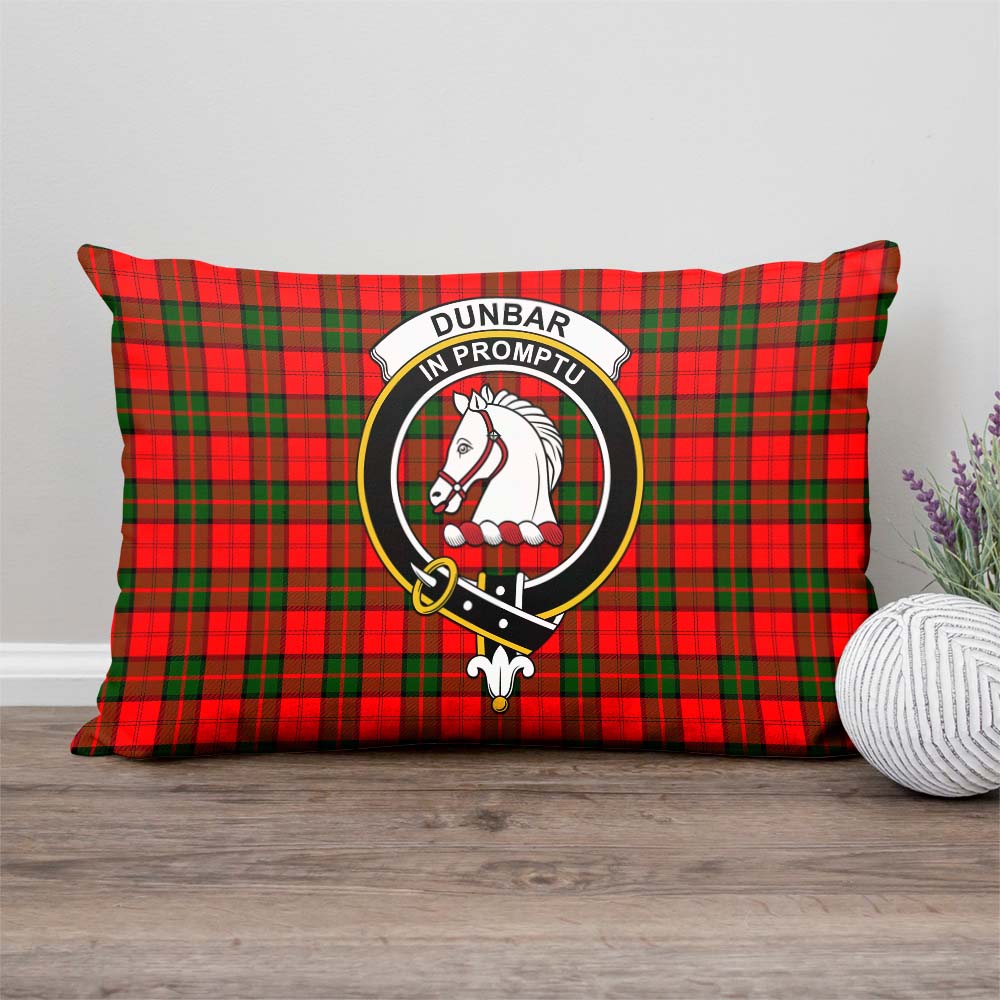 Dunbar Modern Tartan Pillow Cover with Family Crest Rectangle Pillow Cover - Tartanvibesclothing