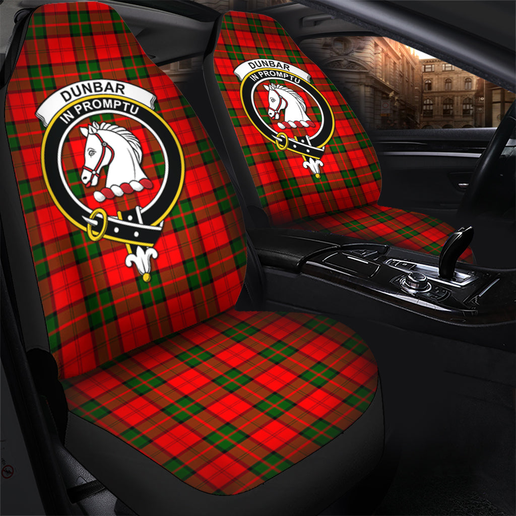 Dunbar Modern Tartan Car Seat Cover with Family Crest - Tartanvibesclothing