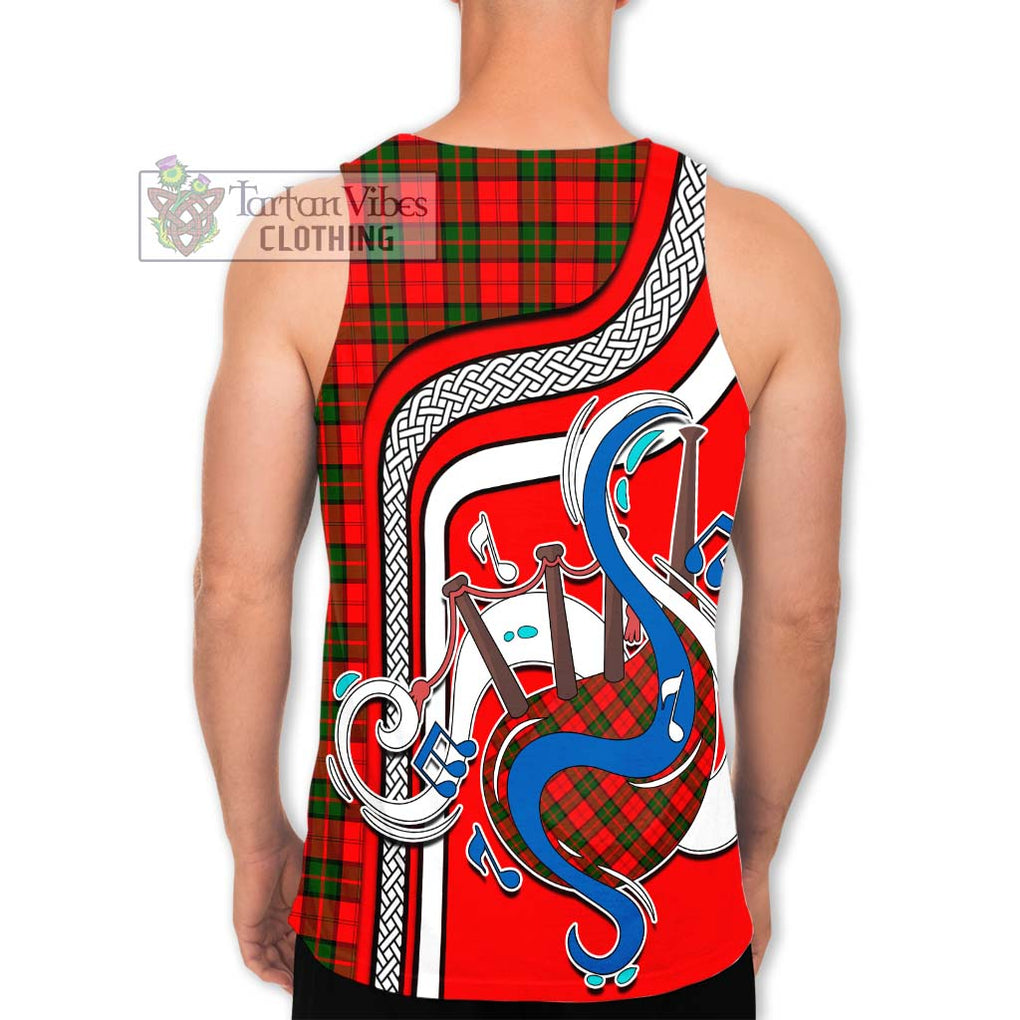 Dunbar Modern Tartan Men's Tank Top with Epic Bagpipe Style - Tartanvibesclothing Shop