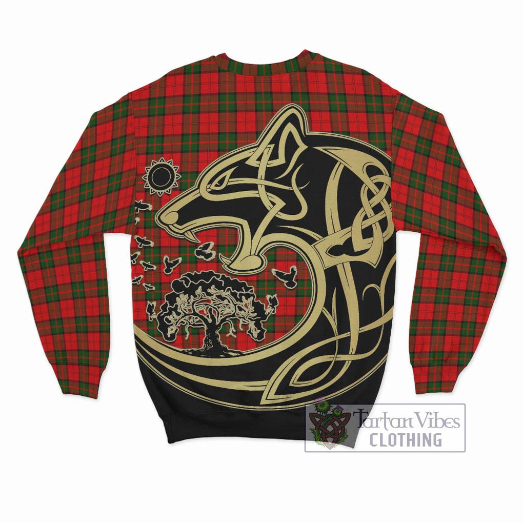 Dunbar Modern Tartan Sweatshirt with Family Crest Celtic Wolf Style - Tartan Vibes Clothing