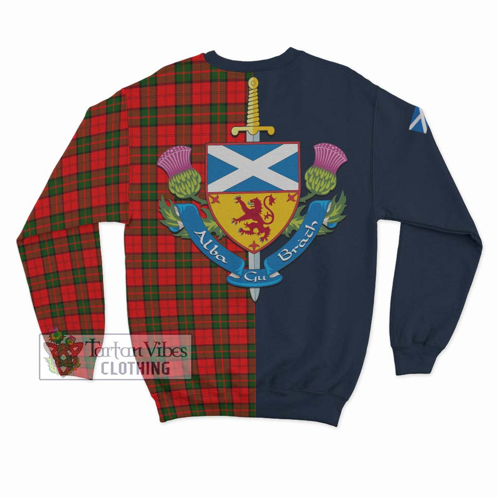 Tartan Vibes Clothing Dunbar Modern Tartan Sweatshirt with Scottish Lion Royal Arm Half Style