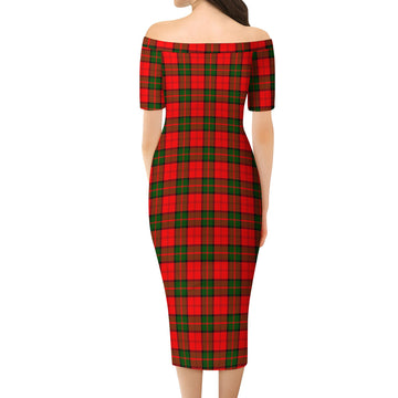Dunbar Modern Tartan Off Shoulder Lady Dress