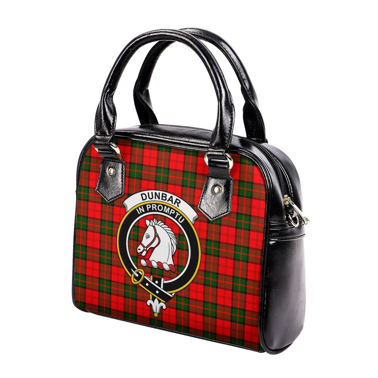 Dunbar Modern Tartan Shoulder Handbags with Family Crest - Tartanvibesclothing