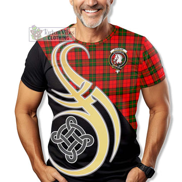 Dunbar Modern Tartan T-Shirt with Family Crest and Celtic Symbol Style