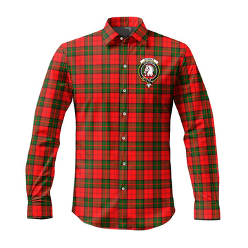 Dunbar Modern Tartan Long Sleeve Button Up Shirt with Family Crest